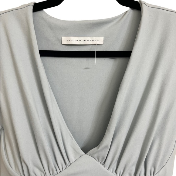 Susana Monaco V Neck Dress in Light Blue new without tags Size Small - Picture 3 of 7